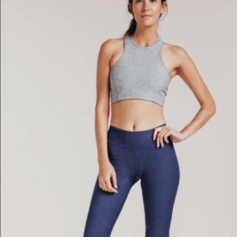 Outdoor Voices navy 3/4 warmup leggings